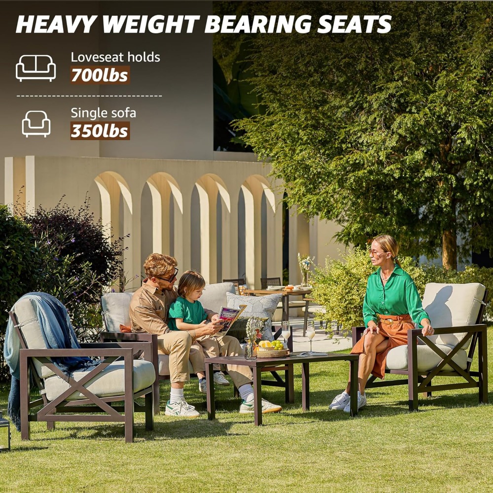 Outdoor Furniture One Piece - Czteroczęściowy zestaw mebli ogrodowych, modułowy zestaw