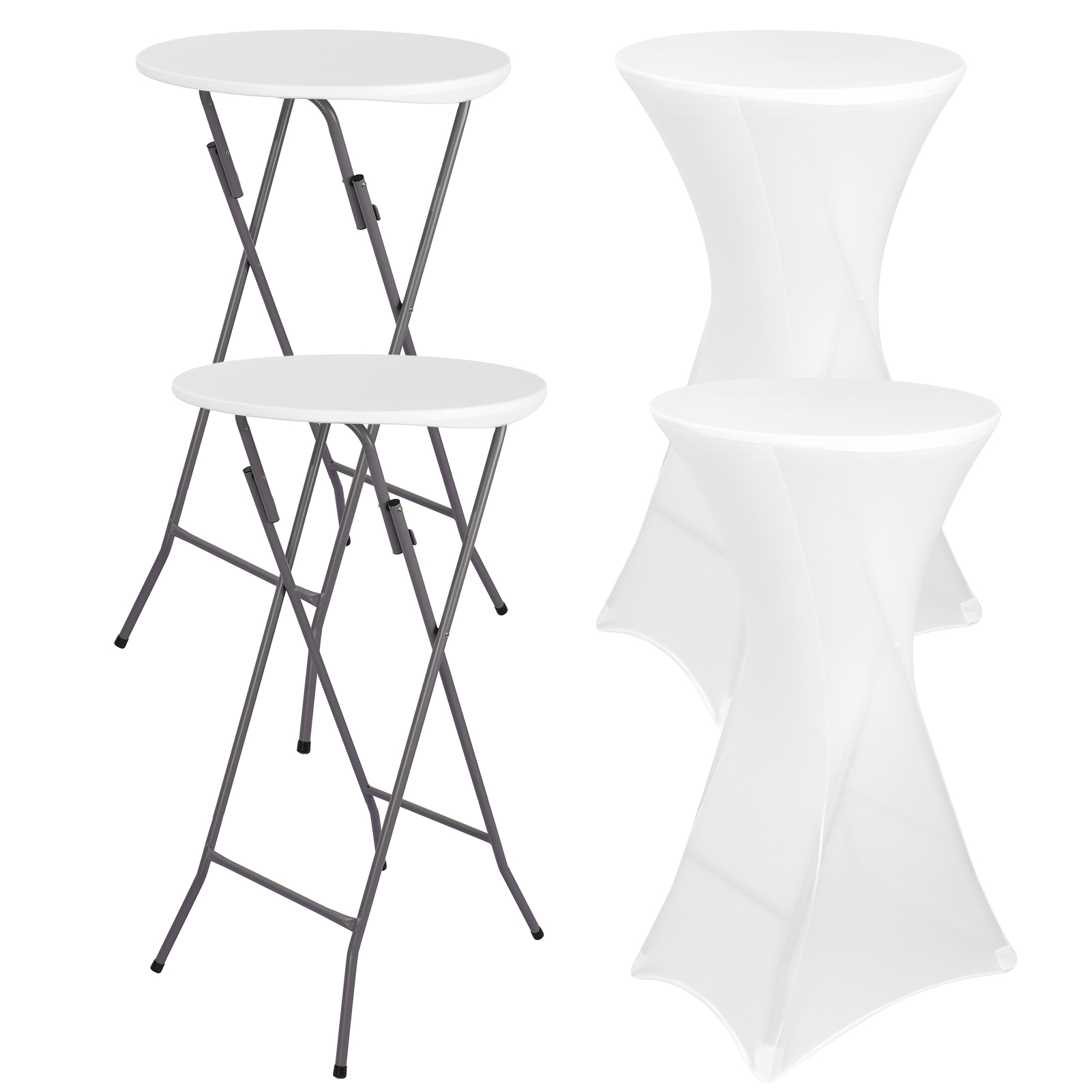 Outdoor Furniture Bali - 2 zestawy 24-calowych wysokich stołów koktajlowych