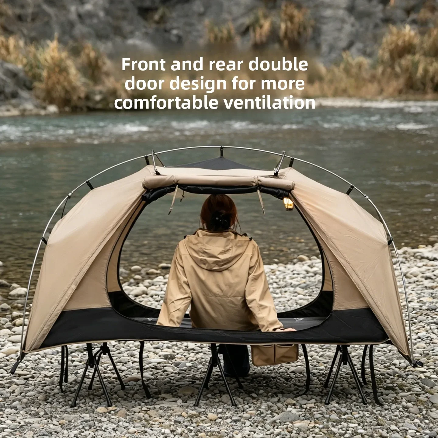 Outdoor Furniture Arhaus - Namiot kempingowy MOUNTAINHIKER, lekki, wodoodporny, jednoosobowy,