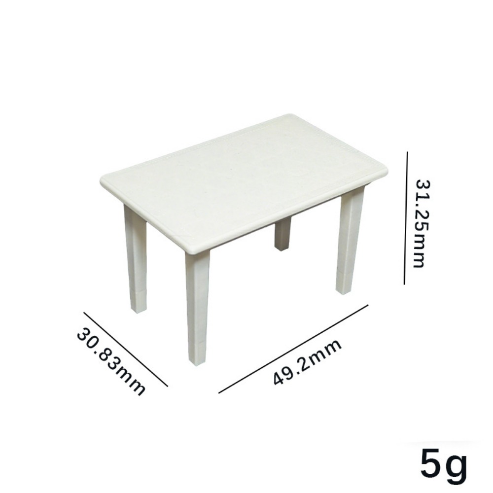 Bistro Table Set - Miniaturowe drewniane biurko do domku dla