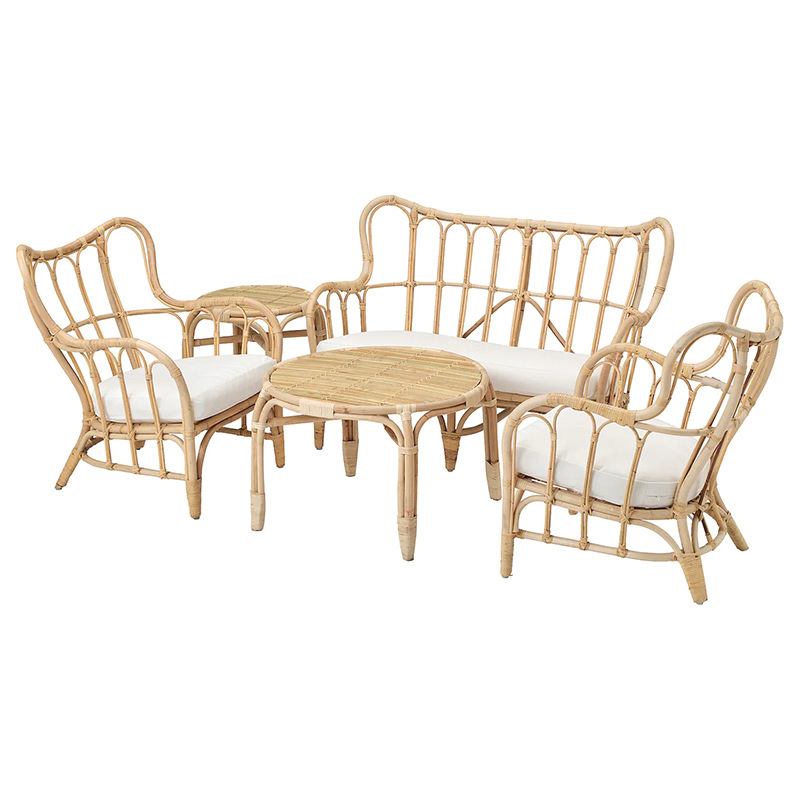 Outdoor Furniture Indonesia - Niestandardowa Naturalna Sofa z Prawdziwego Rattanu,