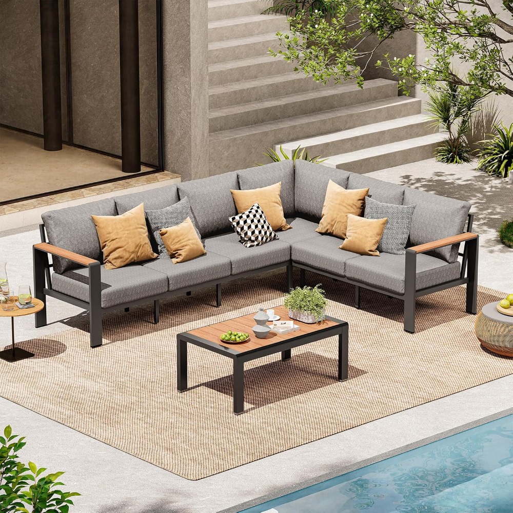 Outdoor Furniture Set Sale - Zestaw mebli ogrodowych z aluminium, 6