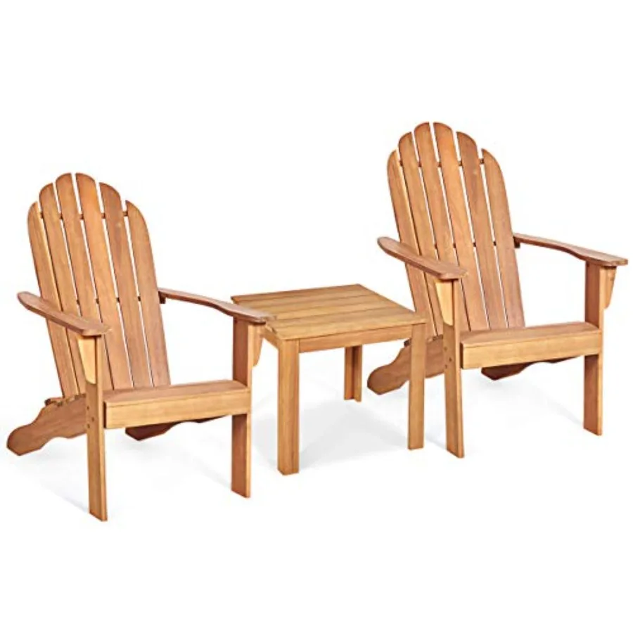 Adirondack Chair Wood - Zestaw krzeseł Adirondack z stolikiem, 3