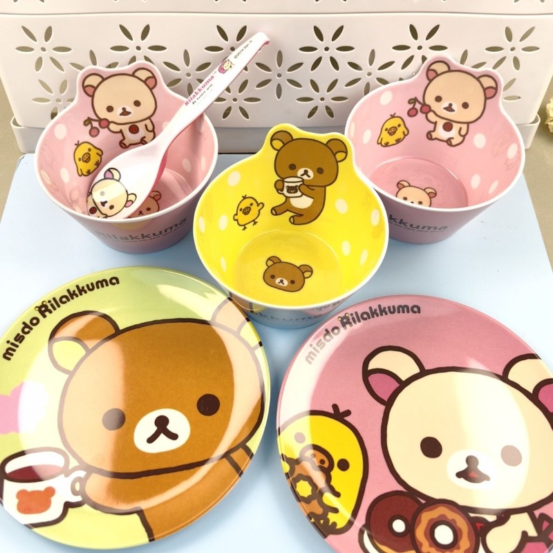 Bistro Table Set - Uroczy zestaw naczyń z nadrukiem Rilakkuma,