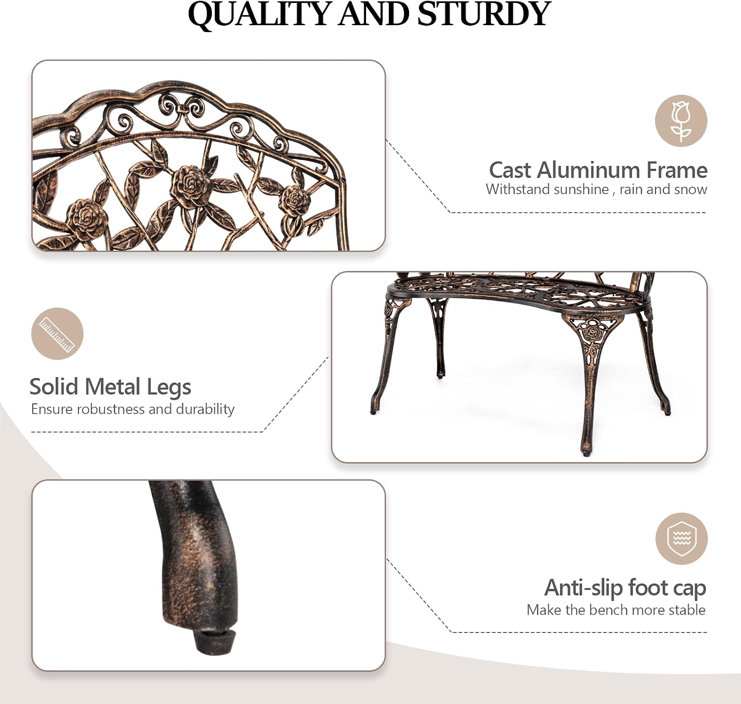 Metalowa ławka ogrodowa na zew – Outdoor Furniture One Piece recenzja i cena