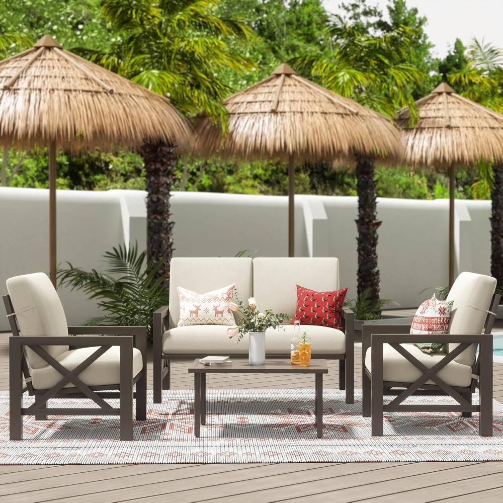 Czteroczęściowy zestaw mebli o – Outdoor Furniture One Piece recenzja i cena