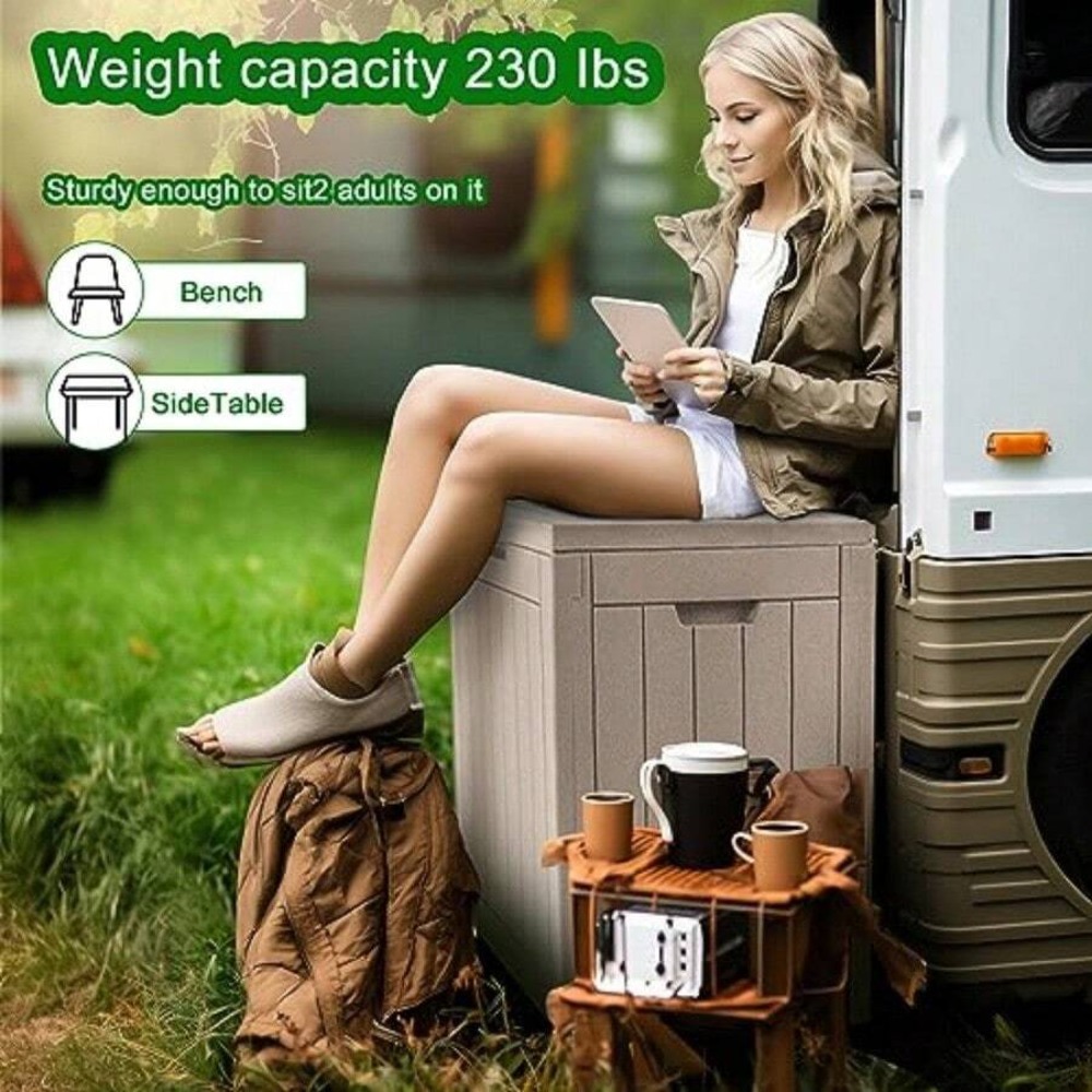 Zamykana na klucz skrzynia z ż – Outdoor Furniture Resin recenzja i cena