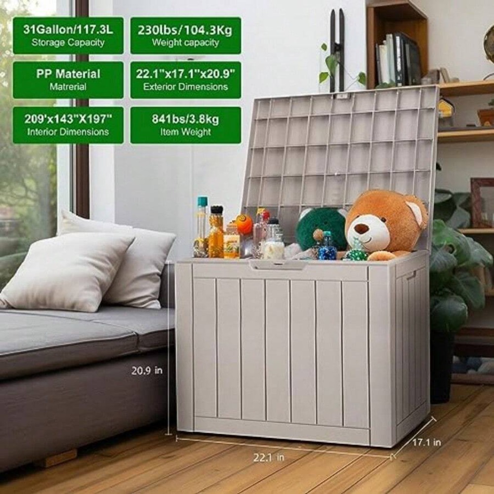 Zamykana na klucz skrzynia z ż – Outdoor Furniture Resin recenzja i cena