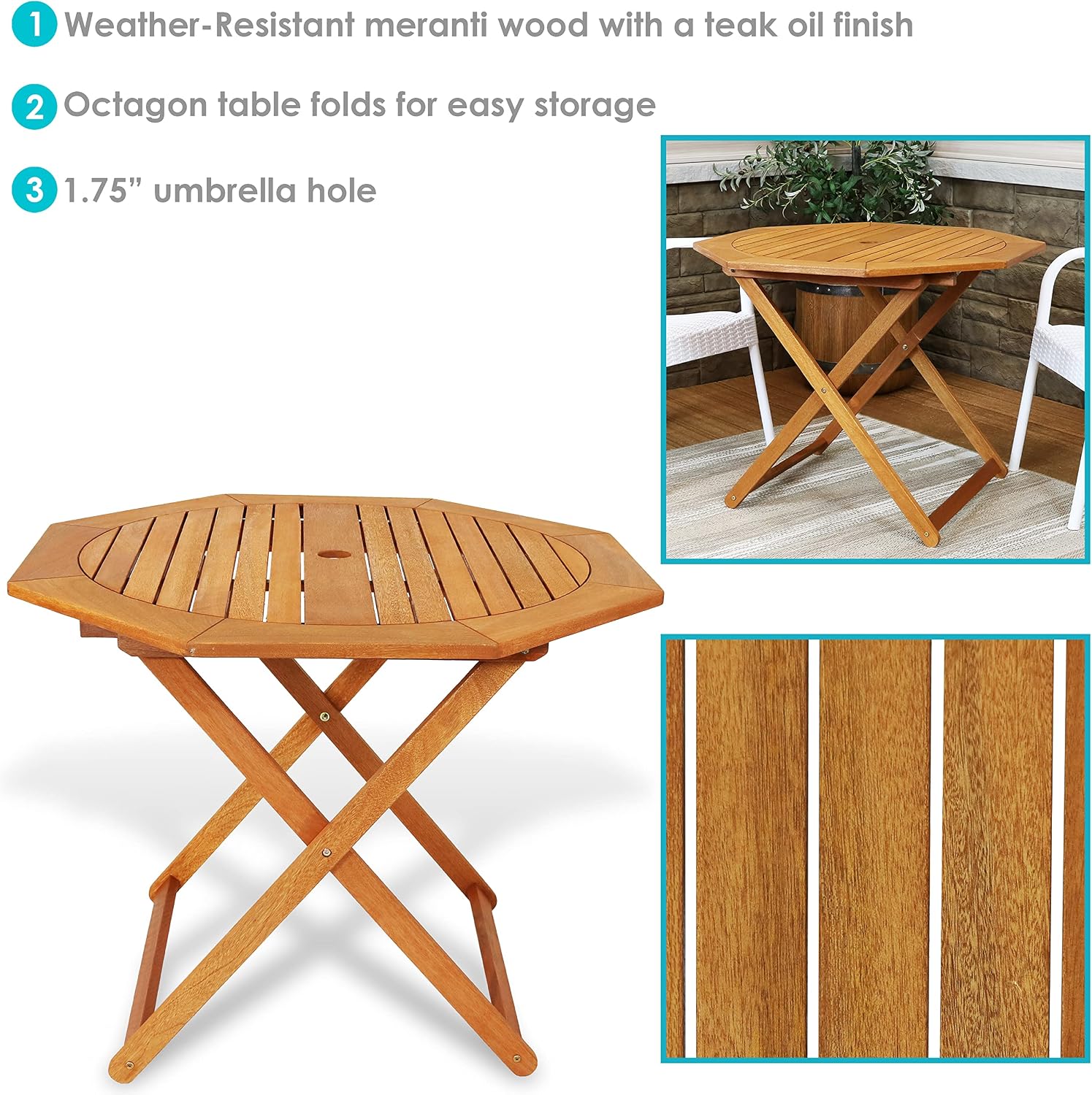 Składany stół ogrodowy z drewn – Outdoor Furniture One Piece recenzja i cena