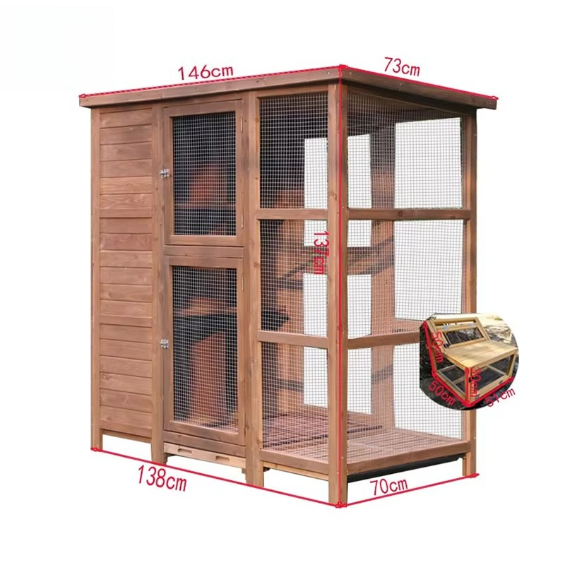 Duża drewniana klatka dla ptak – Outdoor Furniture Easy To Clean recenzja i cena