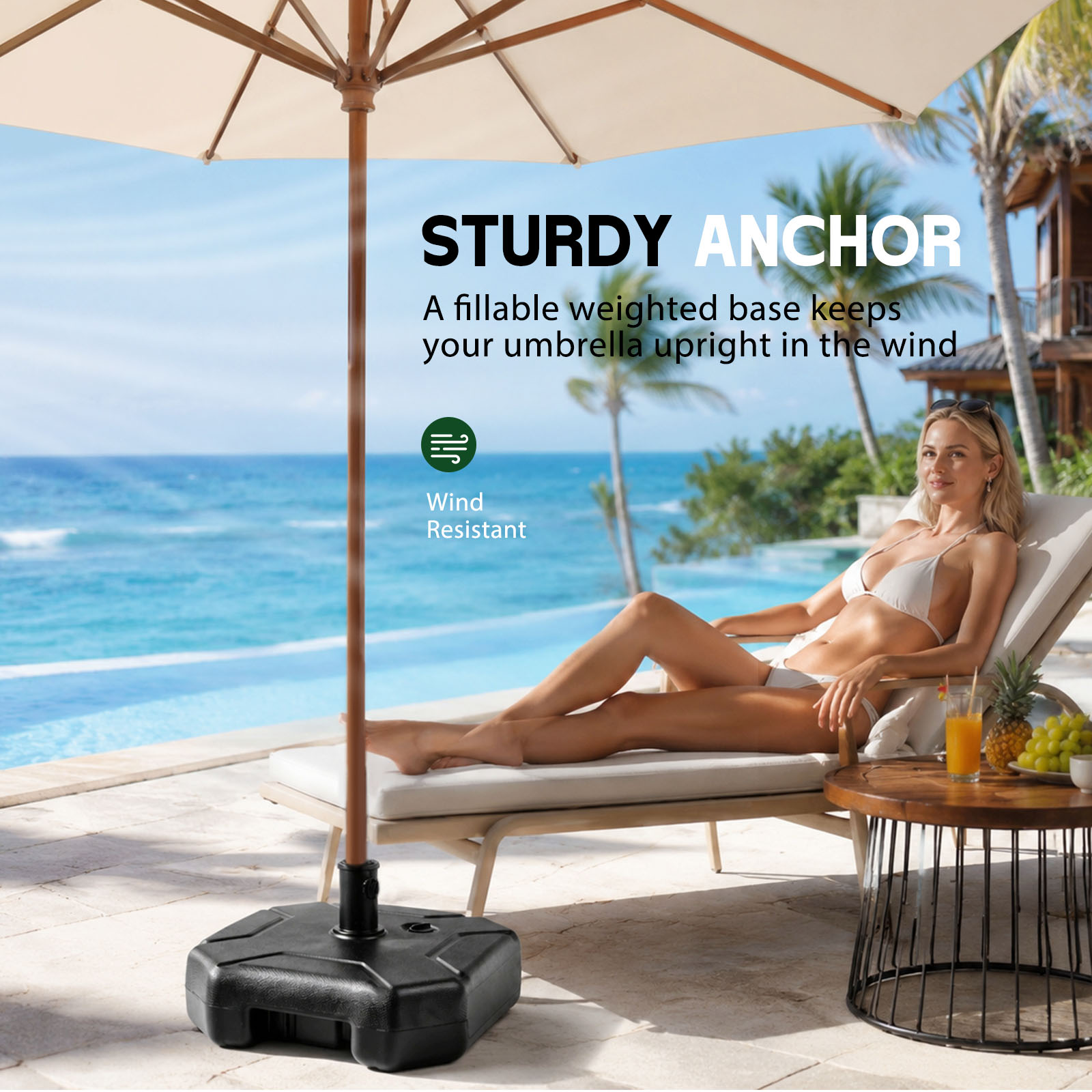 Wypełniana wodą i piaskiem pod – Outdoor Furniture With Umbrella recenzja i cena
