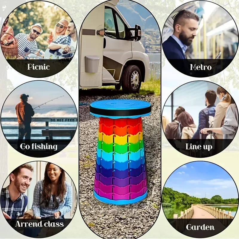 Tęczowy teleskopowy stołek kem – Outdoor Furniture Arhaus recenzja i cena