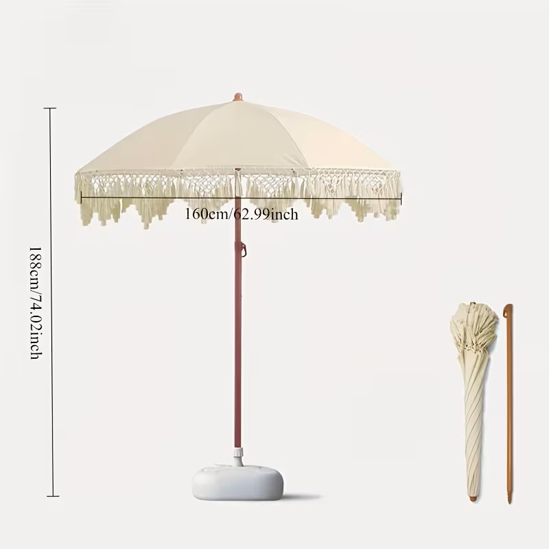 Biały parasol ogrodowy w stylu – Outdoor Furniture With Umbrella recenzja i cena