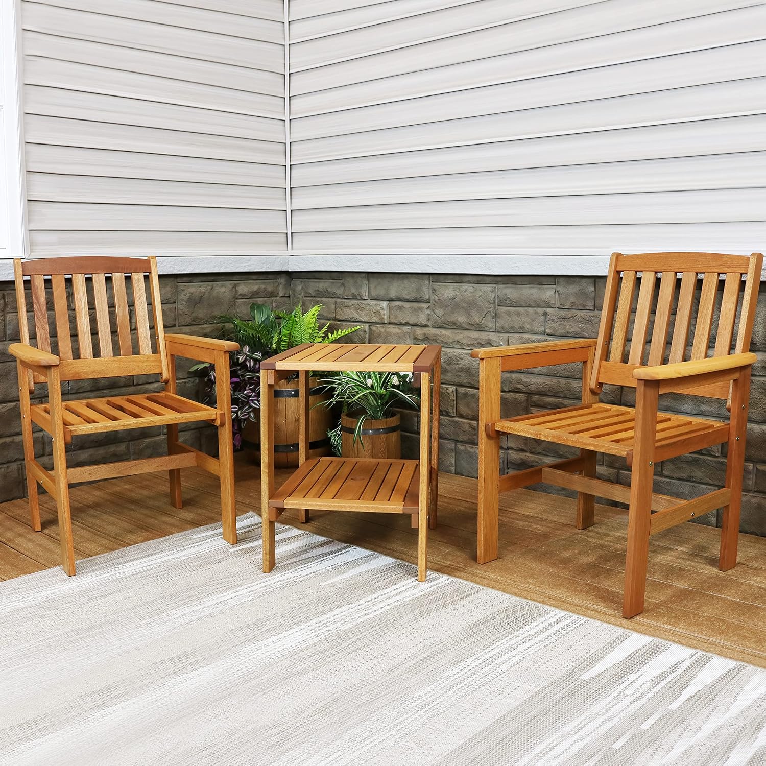3-częściowy zestaw mebli ogrod – Outdoor Furniture Oil Teak recenzja i cena