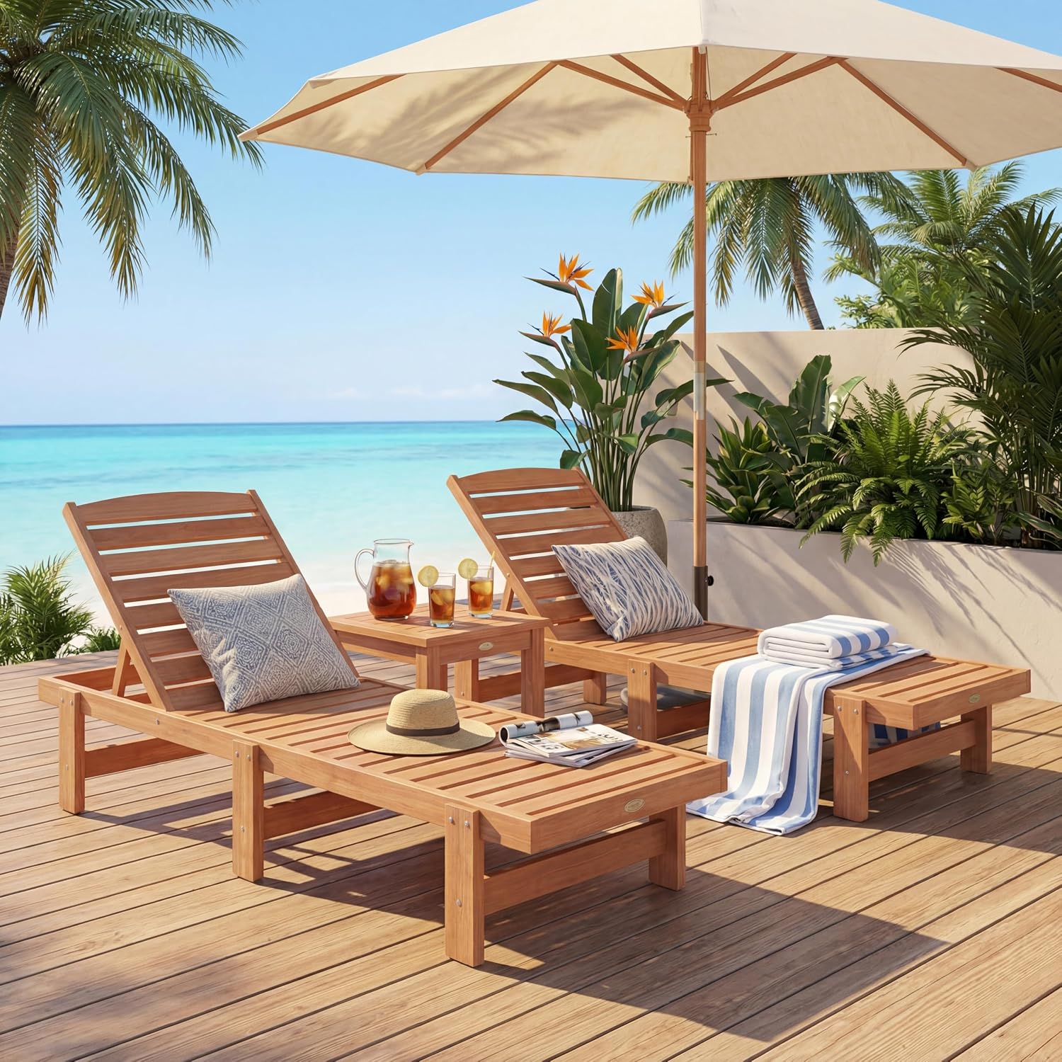 Leżanka z litego drewna, krzes – Outdoor Furniture Oil Teak recenzja i cena