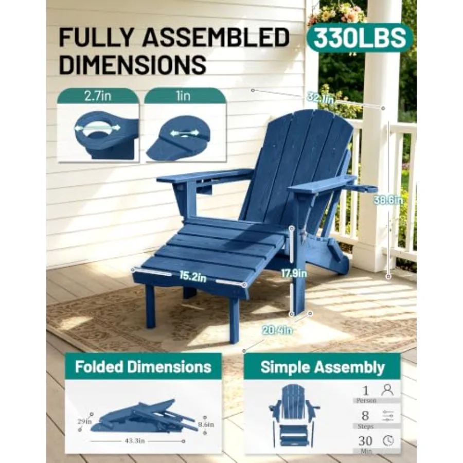 Składane krzesła Adirondack z  – Adirondack Chair Wood recenzja i cena